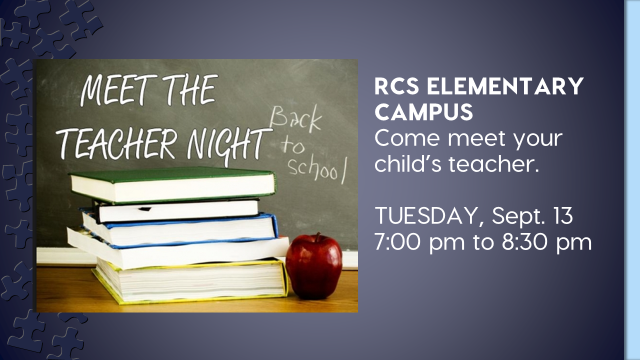 Elementary Meet the Teacher Night is Tuesday